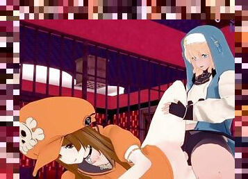 May and Bridget have intense sex in a secret room. - GUILTY GEAR -STRIVE- Hentai