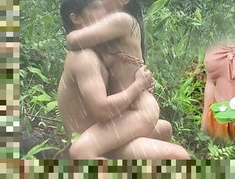 Mushroom Foraging - Pinay Sex in the Pouring Rain ASMR