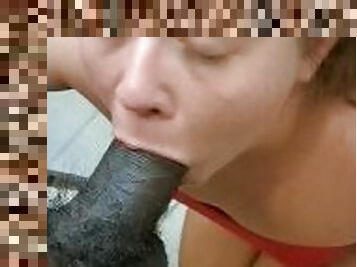 svær, blowjob, interracial, deepthroat, svart, svelging, cum, kveling, hvit, pikk