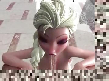 Elsa Frozen Deepthroat 3D Hentai