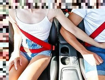 mastubasi, pesta, umum, blowjob-seks-dengan-mengisap-penis, mobil, sentakkan, sperma, anak-perempuan, penis