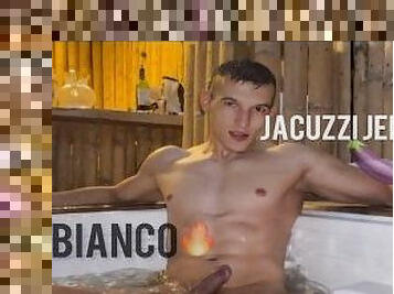 hot guy enjoys a jacuzzi bath and jerks off his dick