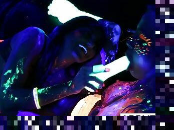 Black Light Rainy Night with Abigal Mac and Ava Addams