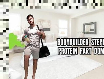 Bodybuilder stepbrother protein fart domination