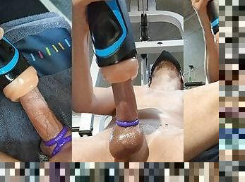 Fucking my Fleshlight at the Gym