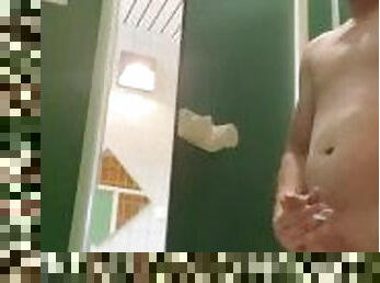 risky handjob in the locker room