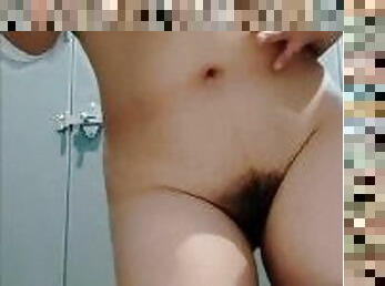 Striptease in job toilet