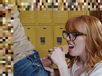 Madi Collins redhead nerd teen hot sex video
