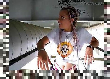 Porn Star Ranata Fox Draws Graffiti Under the Bridge and Fucks with Rapper Sanivteme Nigonika Porn 2023