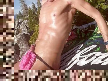 mastrubacija, nudist, star, javno, muca, amaterski, velik-penis, plaža, pov, 18-letnice