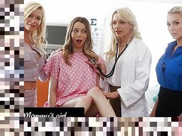 MOMMY'S GIRL - Hot Lily Larimar's Checkup With Doctor Kenna James Turns Into Group Sex With Stepmoms