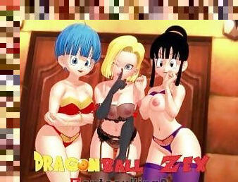 Dragon Ball Zex  Part 1  Bulma rabbit costume and gohan and 18 are close  Full movie on Patreon