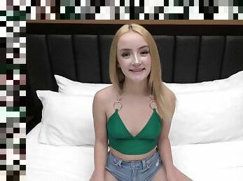 This skinny 18 year old blonde stars in this POV porn