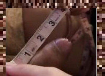 Wife measuring tiny cock length and girth per fan request - we didn't even know it was so tiny