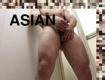 asiatic, masturbare-masturbation, gay, japoneza, solo, muschiulos, piciore